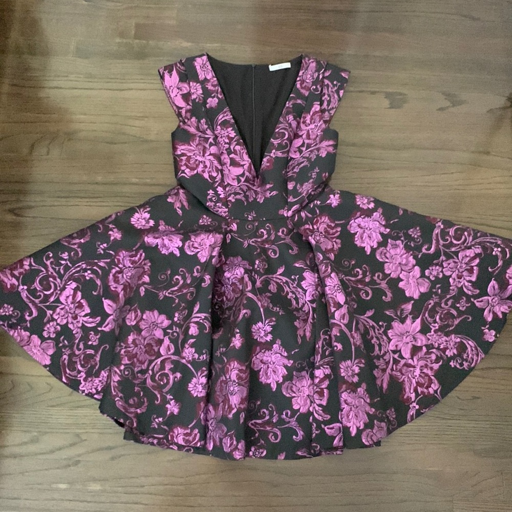 Zac Zac Posen * deep v mini dress * size small